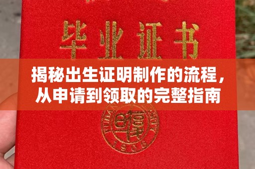开福揭秘出生证明制作的流程，从申请到领取的完整指南